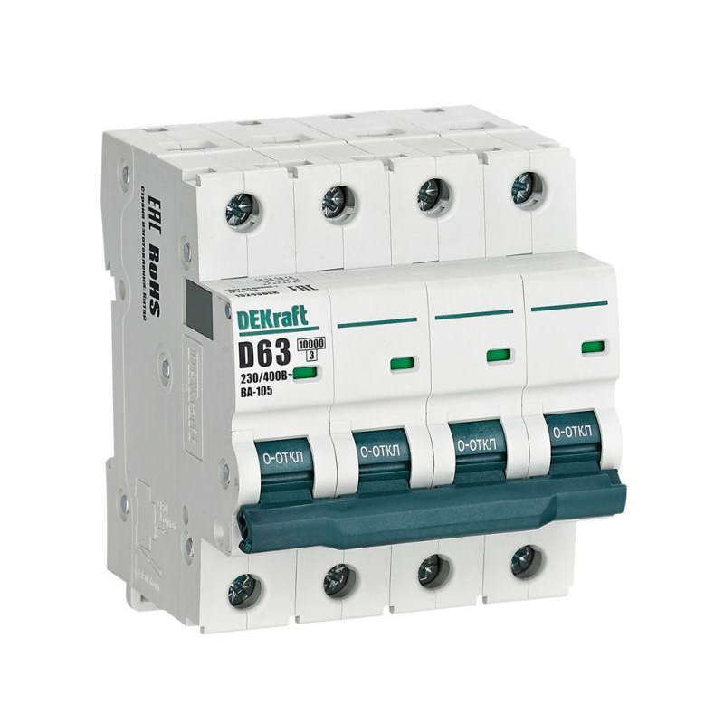 Авт. выкл. 4P 63A х-ка D ВА-105 10кА