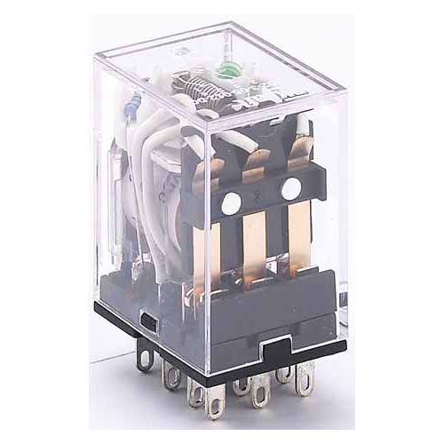 Промежуточное реле 3 конт. с инд. LED 5А 12В DC ПР-1