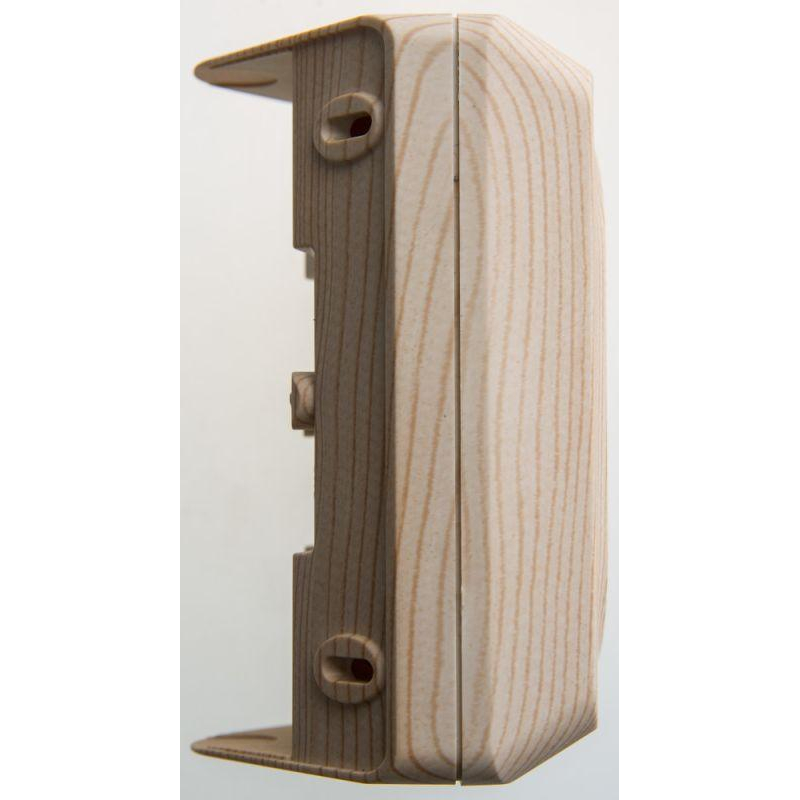 Розетка угловая 2-м ОП Этюд 16А IP20 250В с заземл. защ. шторки сосна SchE PA16-108D