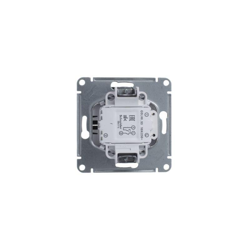 Механизм выключателя 2-кл. СП Glossa 10А IP20 (сх. 5а) 10AX с подсветкой антрацит SchE GSL000753