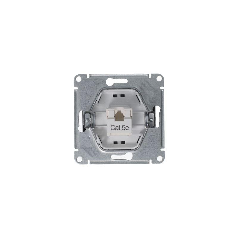Механизм розетки комп. 1-м Glossa RJ45 CAT.5E антрацит SchE GSL000781K