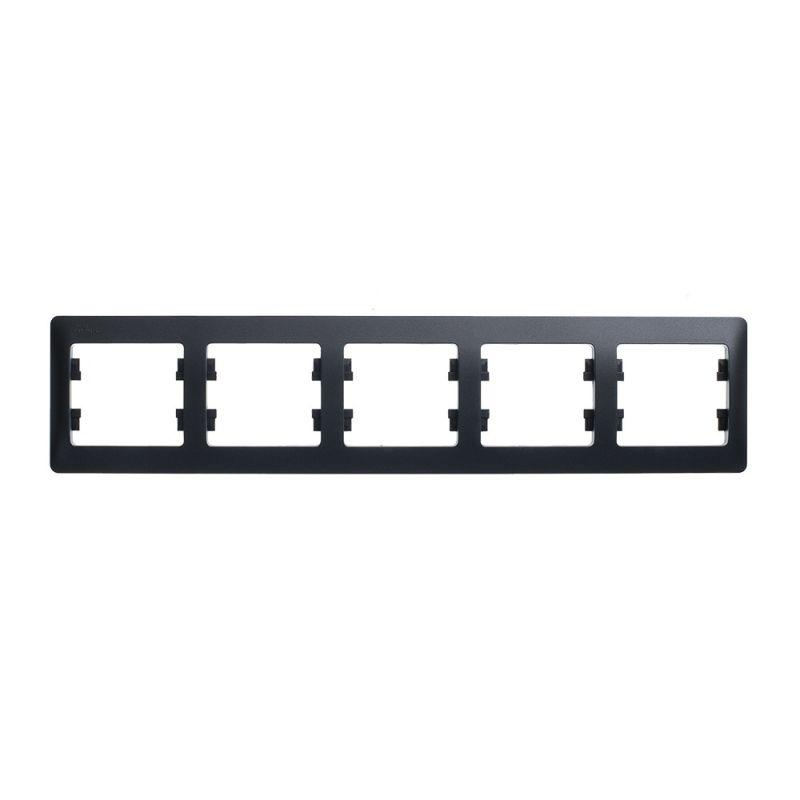 Рамка 5-м Glossa горизонт. антрацит SchE GSL000705