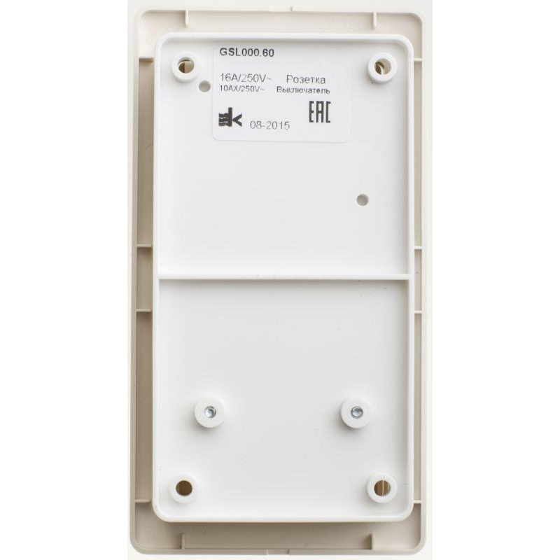 Блок комбинированный GLOSSA розетка + выкл. 1-кл. беж. SchE GSL000260