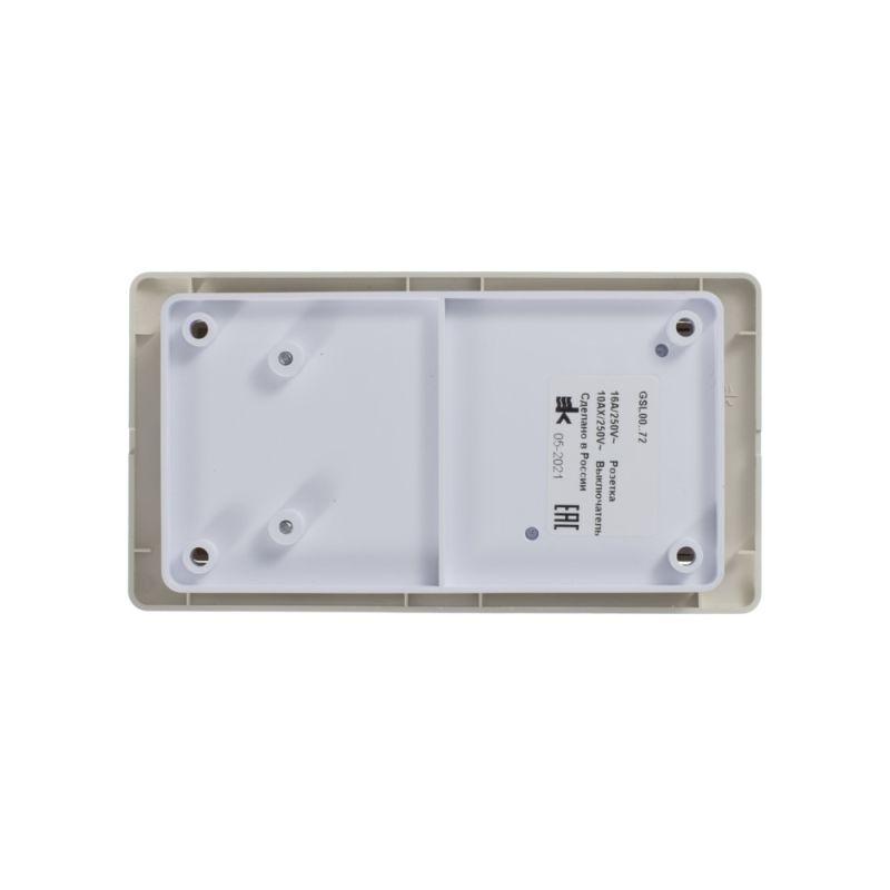 Блок комбинированный GLOSSA розетка + выкл. 2-кл. беж. SchE GSL000272