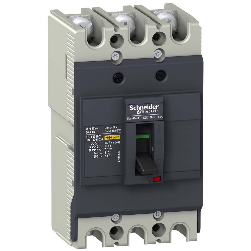 3П3Т АВТОМАТИЧЕСКИЙ ВЫКЛЮЧАТЕЛЬ EZC100 7,5KA/400В 60 A