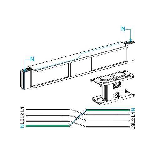 СЕКЦИЯ ПЕРЕХОДА НЕЙТРАЛИ, 3L+N+PE, Al, 1600А