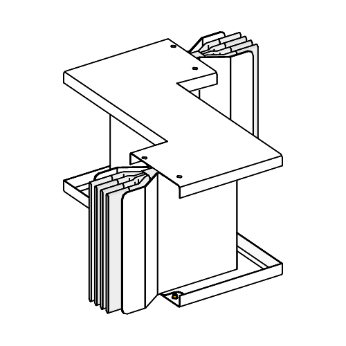 Z-ОБРАЗНАЯ СЕКЦИЯ УГЛОВАЯ ПЛАШМЯ, 3L+N+PE, Al, 1600А