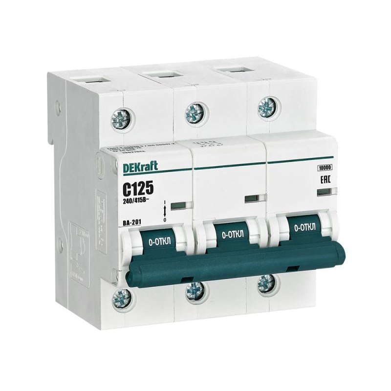 Выключатель автоматический модульный 3п C 125А 10кА ВА-201 SchE 13027DEK