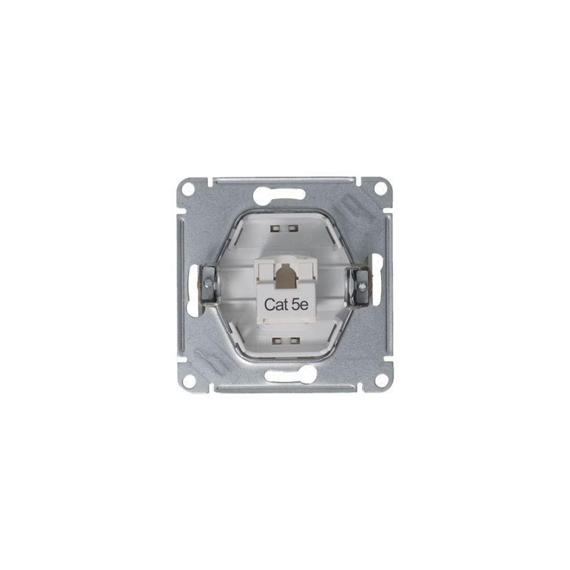 Механизм розетки комп. 1-м Glossa RJ45 кат.5е платина SchE GSL001281K