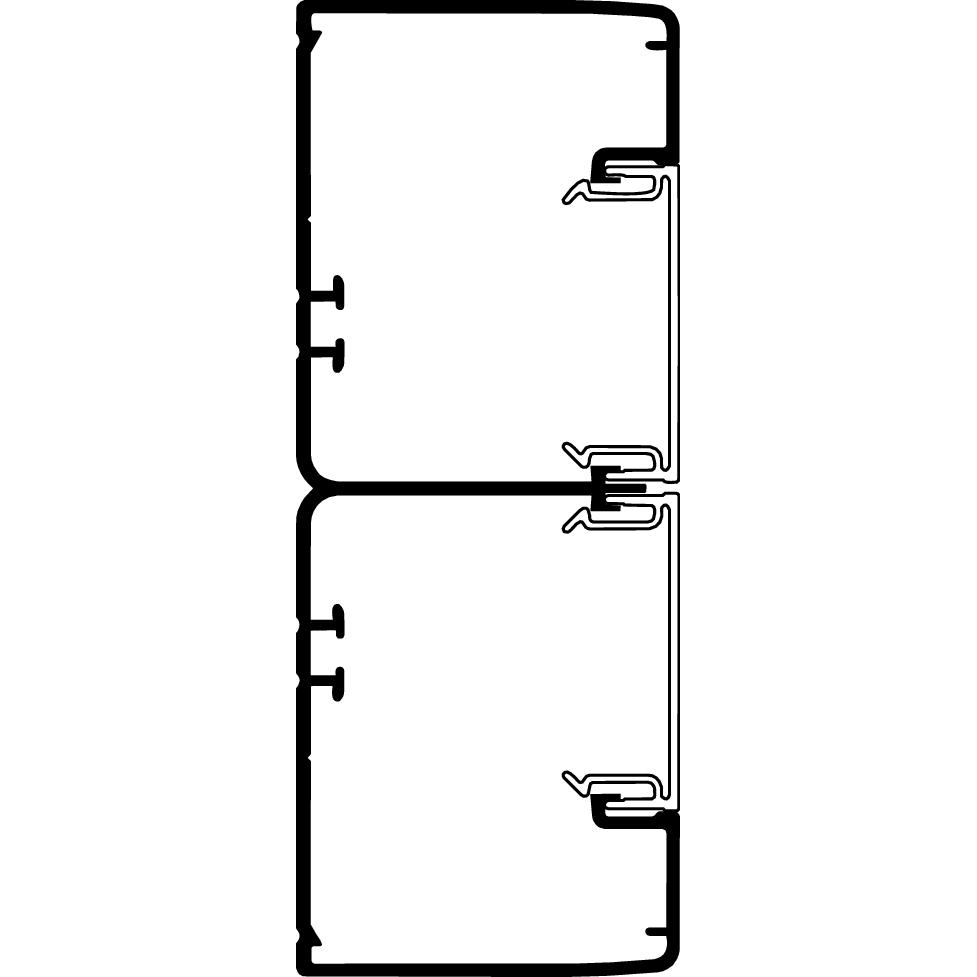 КОРОБ 2Х СЕКЦ.140Х55ММ С КРЫШ. OL45, ПВ