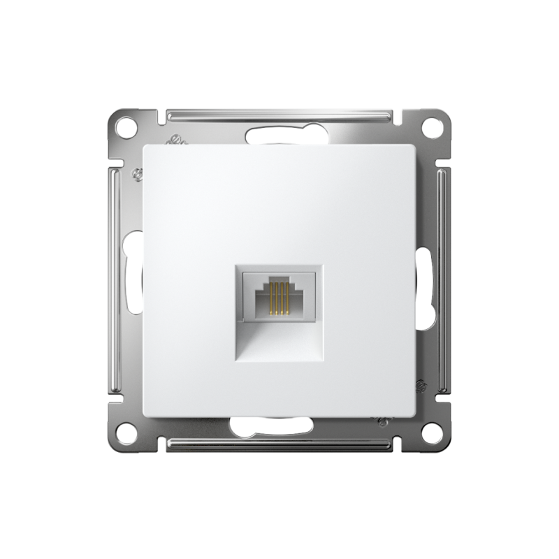 Механизм розетки телефонной 1-м СП AtlasDesign RJ11 бел. SchE ATN000181