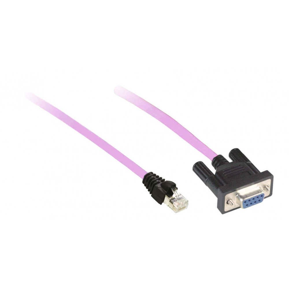 CANOPEN CABLE, 1M, SUB-D 9 FEMALE/RJ45,