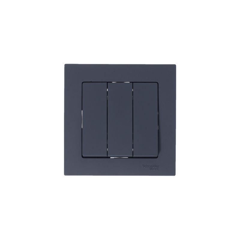 Механизм выключателя 3-кл. СП AtlasDesign 10А IP20 (сх. 1+1+1) 10AX грифель SchE ATN000731