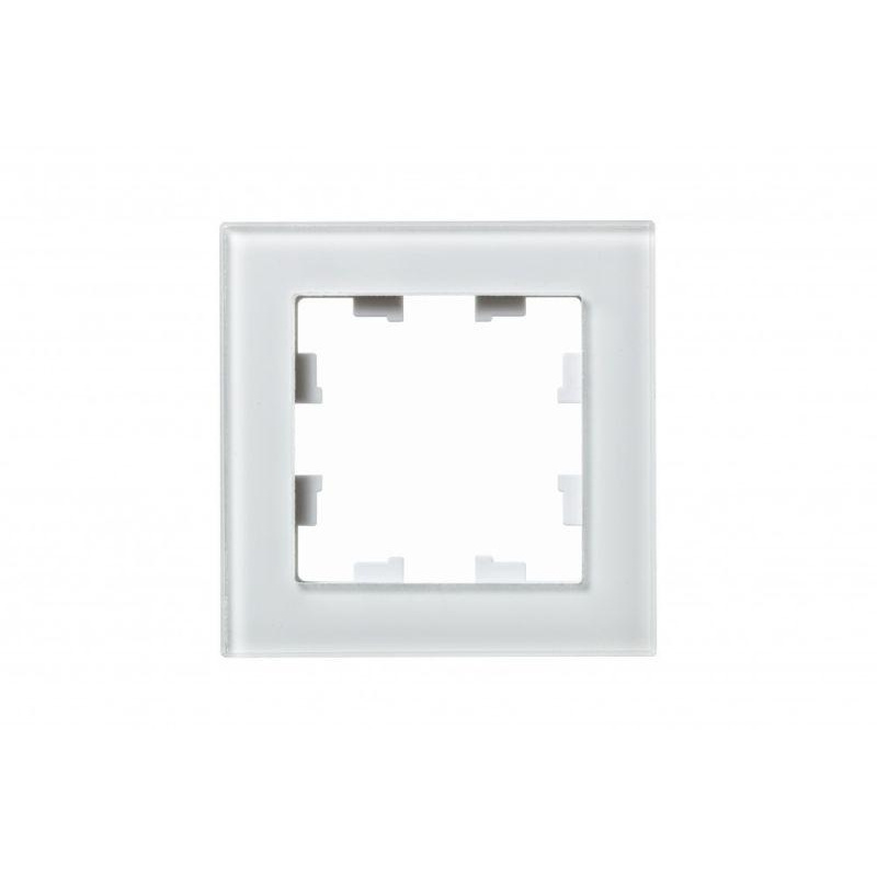 Рамка 1-м AtlasDesign Nature стекло бел. SchE ATN320101