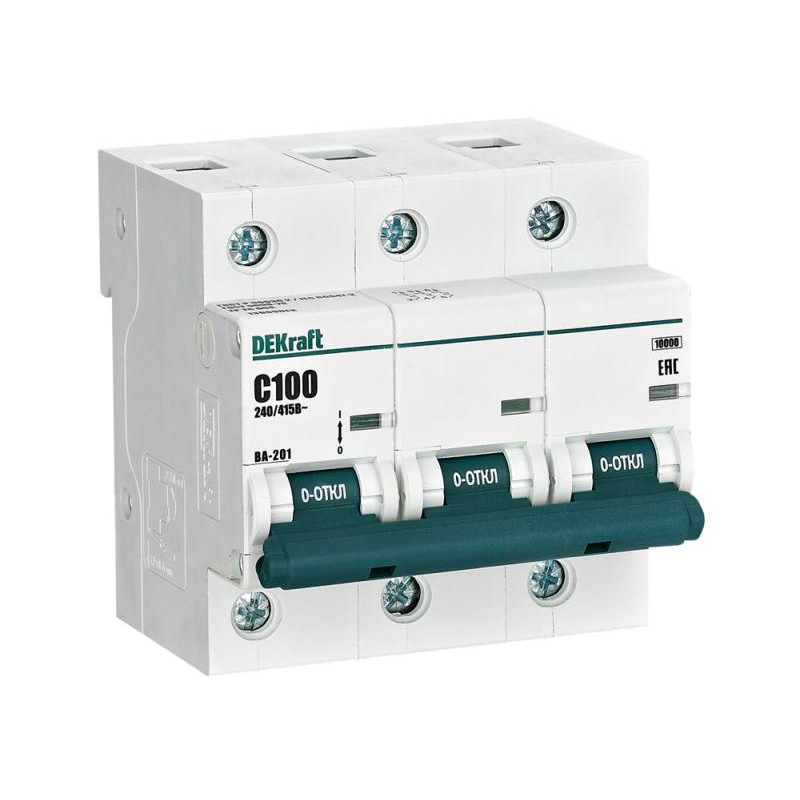 Выключатель автоматический модульный 3п C 100А 10кА ВА-201 SchE 13009DEK