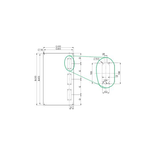 ВЕРХНЯЯ ПАНЕЛЬ С КАБЕЛЬНЫМ ВЫРЕЗОМ F21 200x600