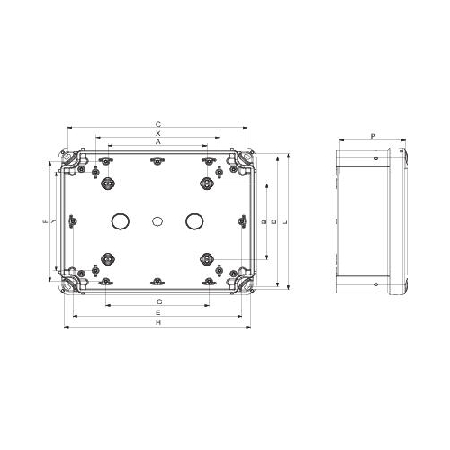 ПЛАСТИКОВАЯ КОРОБКА 116X74X62 PK-UL IP66