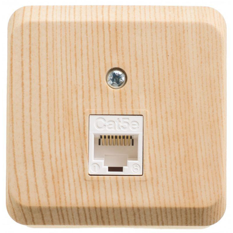 ЭТЮД О/У компьютерная РОЗЕТКА RJ45 кат.5е, СОСНА, Россия