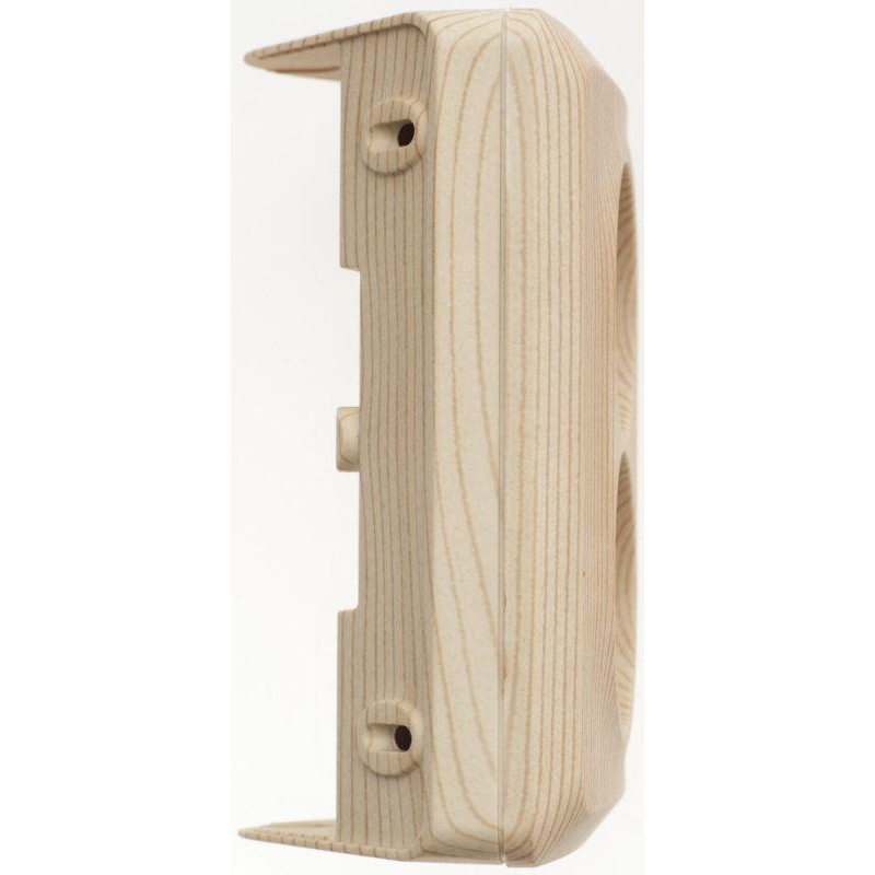 ЭТЮД O/У двойная угловая РОЗЕТКА без заземления без шторок 16А, СОСНА, Россия