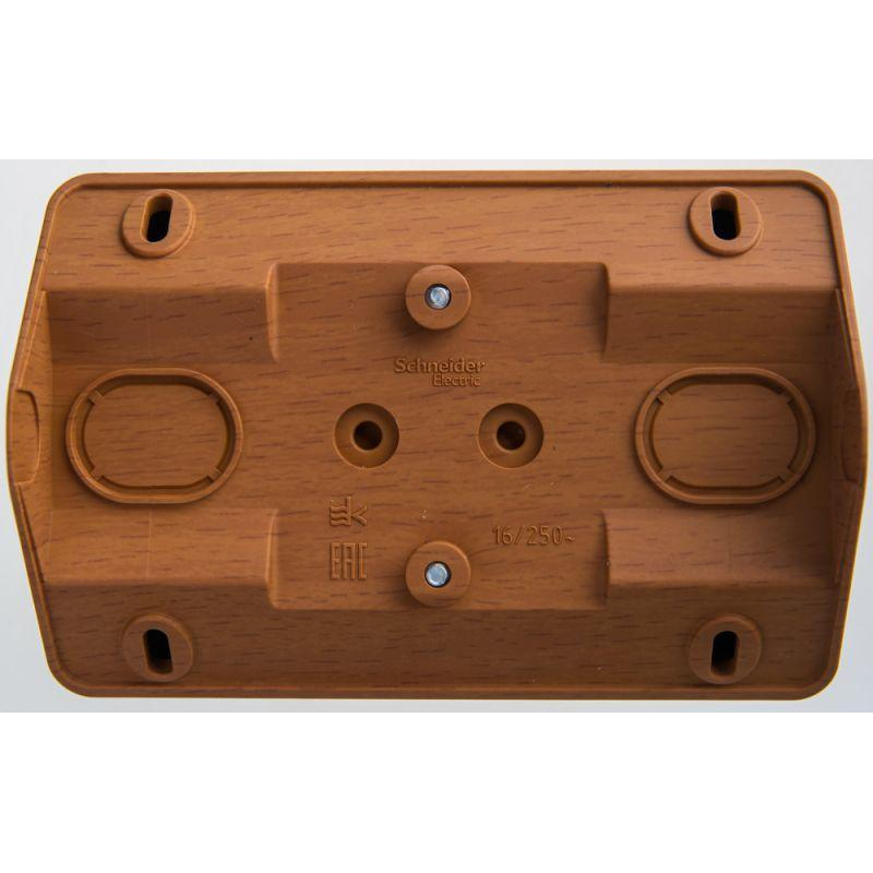 ЭТЮД двойная угловая РОЗЕТКА с заземлением со шторками 16А, БУК