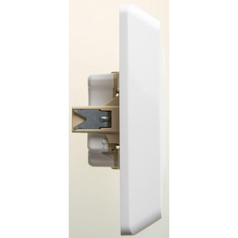 ЭТЮД С/У двойная РОЗЕТКА с заземлением со штороками 16А 250B, БЕЛЫЙ, Россия