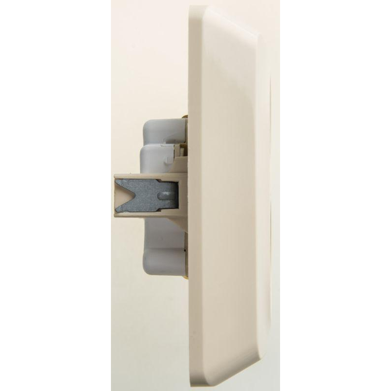 Розетка скрытой установки, двойная, с заземлением, со шторками. Этюд 16А