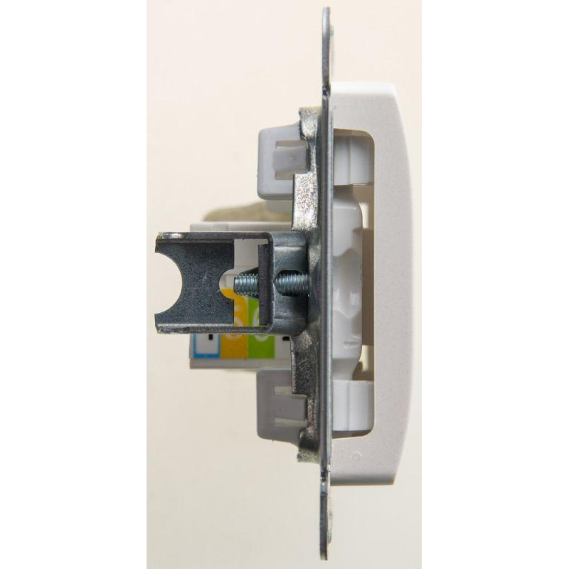 Розетка телефонная RJ11,GLOSSA перламутр