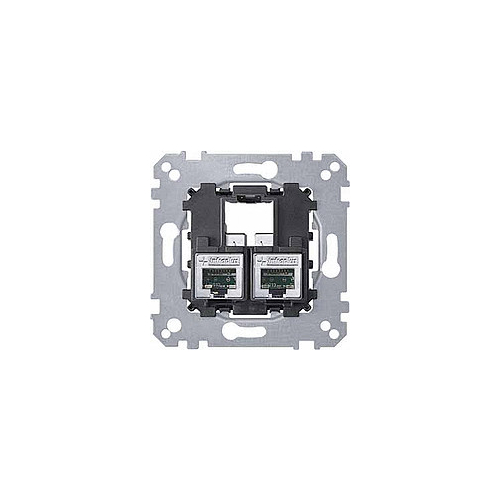 Механизм компьютерной розетки 2 поста RJ45 6 FTP