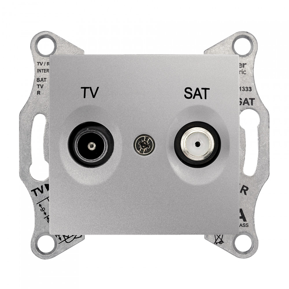 SEDNA TV/SAT РОЗЕТКА проходная, 8dB, АЛЮМИНИЙ