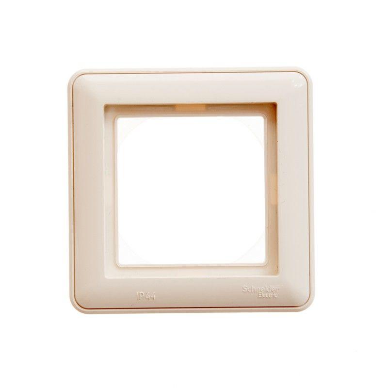 W59 AQUA 1-постовая РАМКА, IP44, СЛОНОВАЯ КОСТЬ