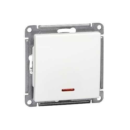 W59 1-клавишный ВЫКЛЮЧАТЕЛЬ с подсв. 10АХ, механизм, БЕЛЫЙ