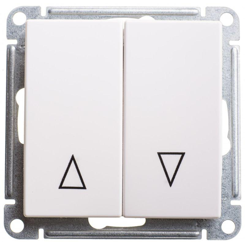 W59 2-клавишный ВЫКЛЮЧАТЕЛЬ, с мех. блокировкой для жалюзи,10АХ, механизм, БЕЛЫЙ