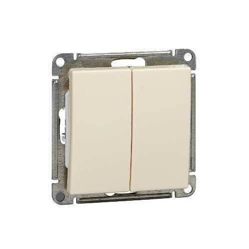 W59 2-клавишный ПЕРЕКЛЮЧАТЕЛЬ, 10АХ, механизм, СЛОНОВАЯ КОСТЬ