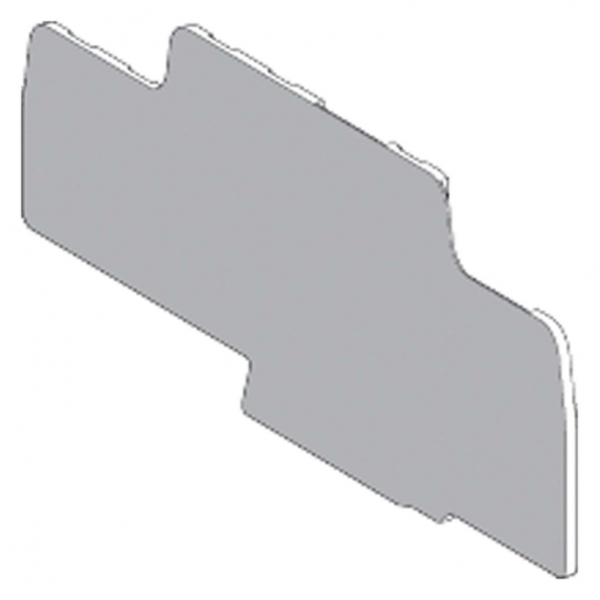 End plate, for terminal block, double deck, 4mm2, grey