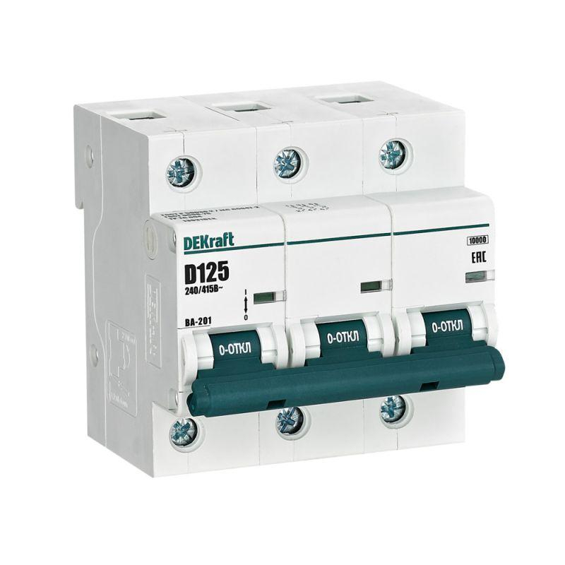 Авт. выкл. 3Р 125А х-ка D ВА-201 10кА