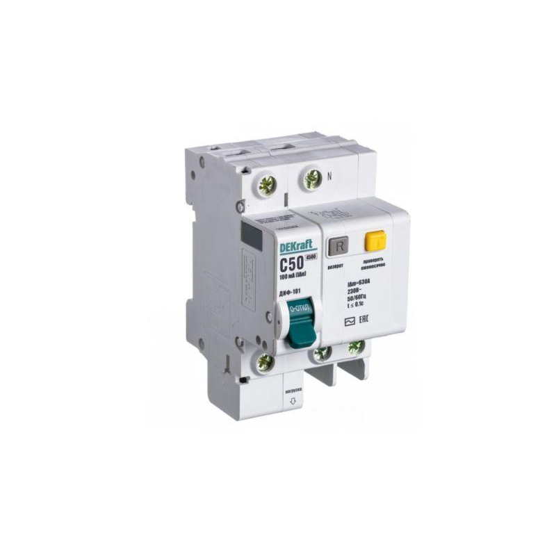 АВДТ 1P+N 50А 30мА тип AC х-ка C ДИФ-101 4,5кА