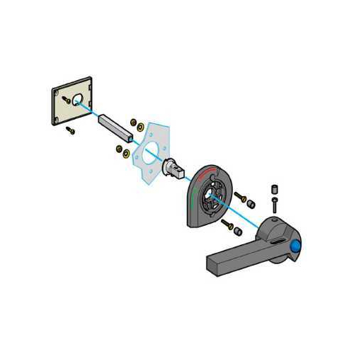 TeSys GS, black external right side rotary handle, for switch disc 100…400A