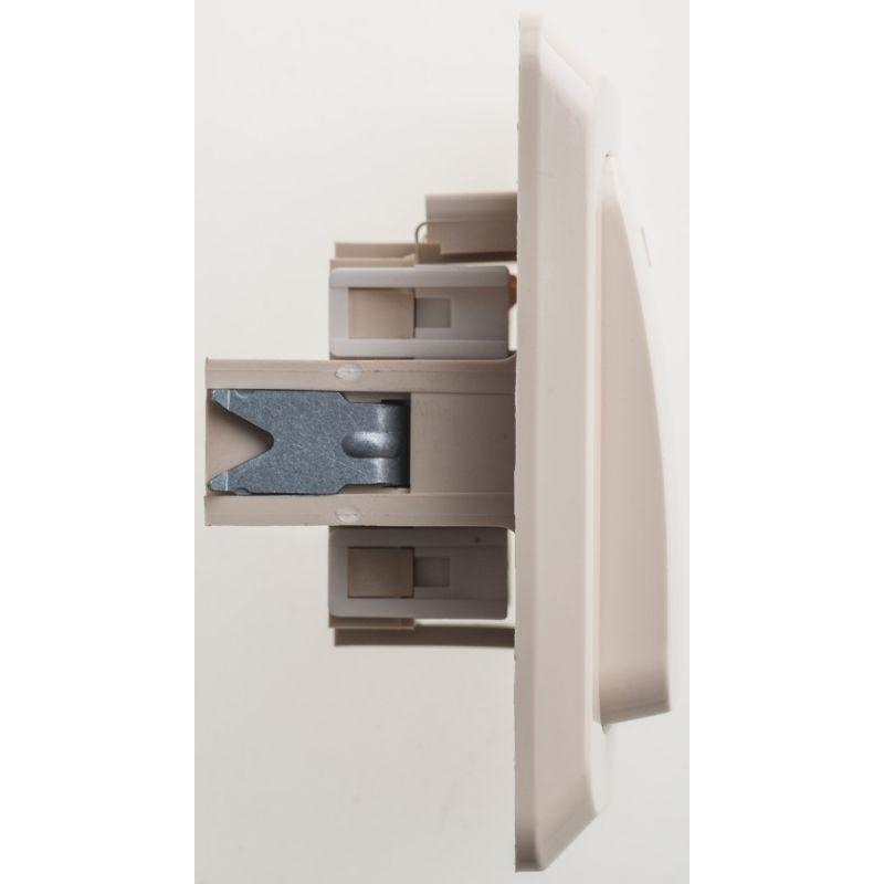 Переключатель 1 клавишный СП Этюд 10А IP20 с подсветкой кремовый