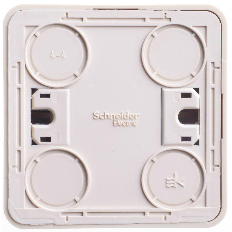 Переключатель 1 клавишный открытой проводки Этюд 10А IP20 с подсветкой цвет кремовый