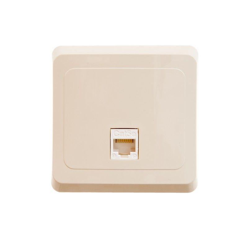 Розетка компьютерная 1-м СП Этюд RJ45 крем. SchE KOMC-001K