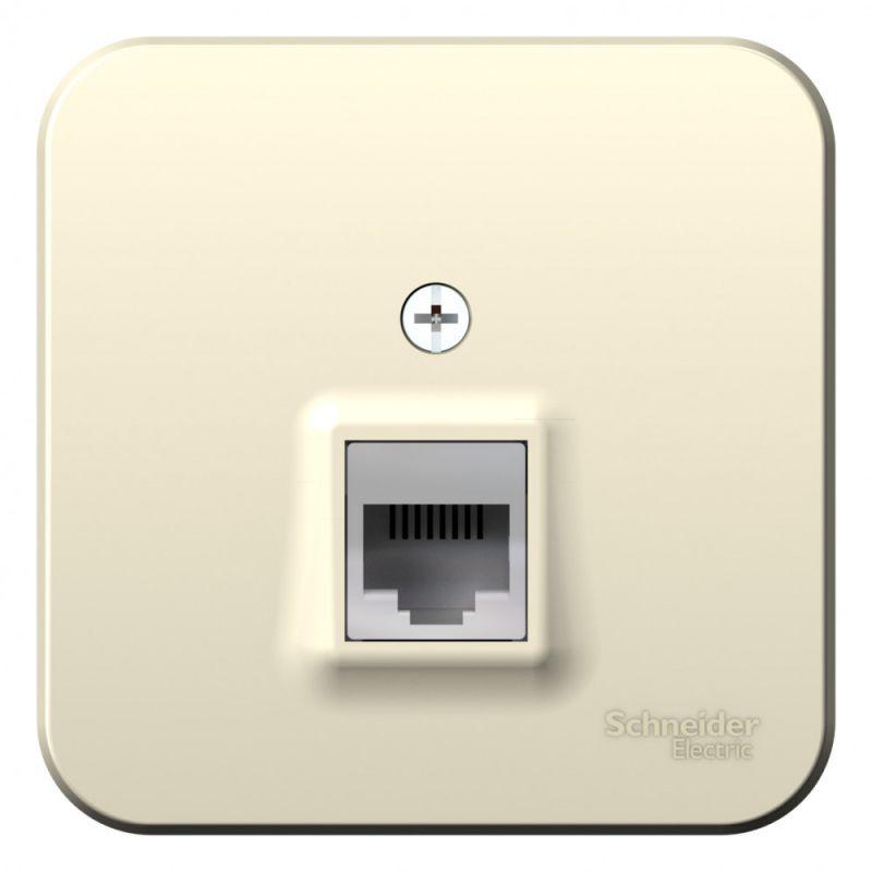 SCHNEIDER ELECTRIC BLNIA045002 Розетка компьютерная RJ45 Schneider Electric BLANCA, открытый монтаж, молочный, BLNIA045002