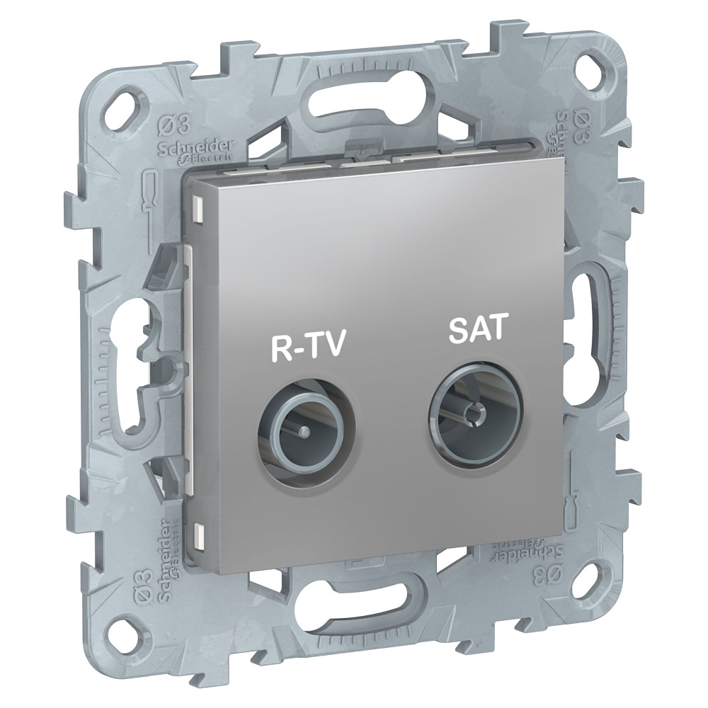 Розетка UNICA NEW R-TV/SAT одиночная алюминий (NU545430)