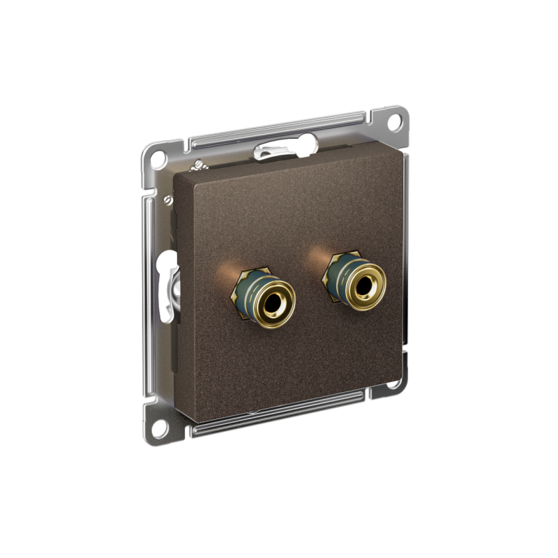 Аудиорозетка ATLASDESIGN двухместная мокко (ATN000687)