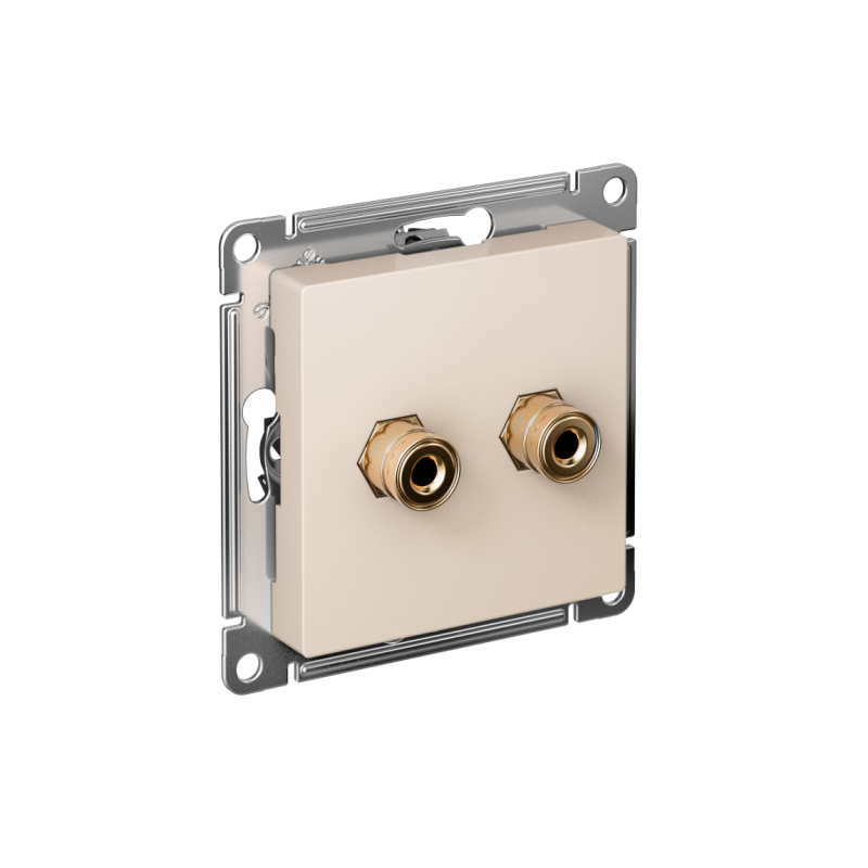 Аудиорозетка ATLASDESIGN двухместная бежевый