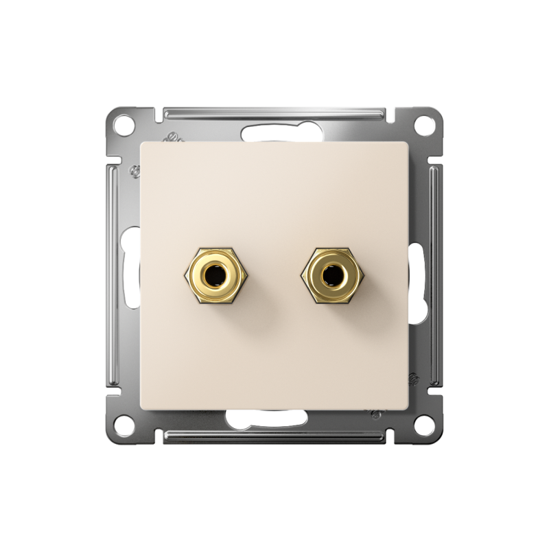 Аудиорозетка ATLASDESIGN двухместная бежевый