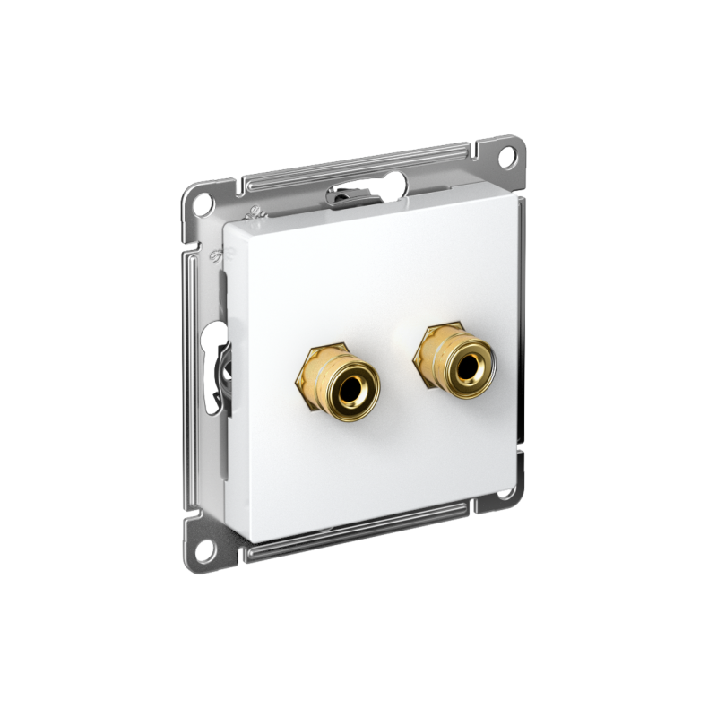 Аудиорозетка ATLASDESIGN двухместная белый