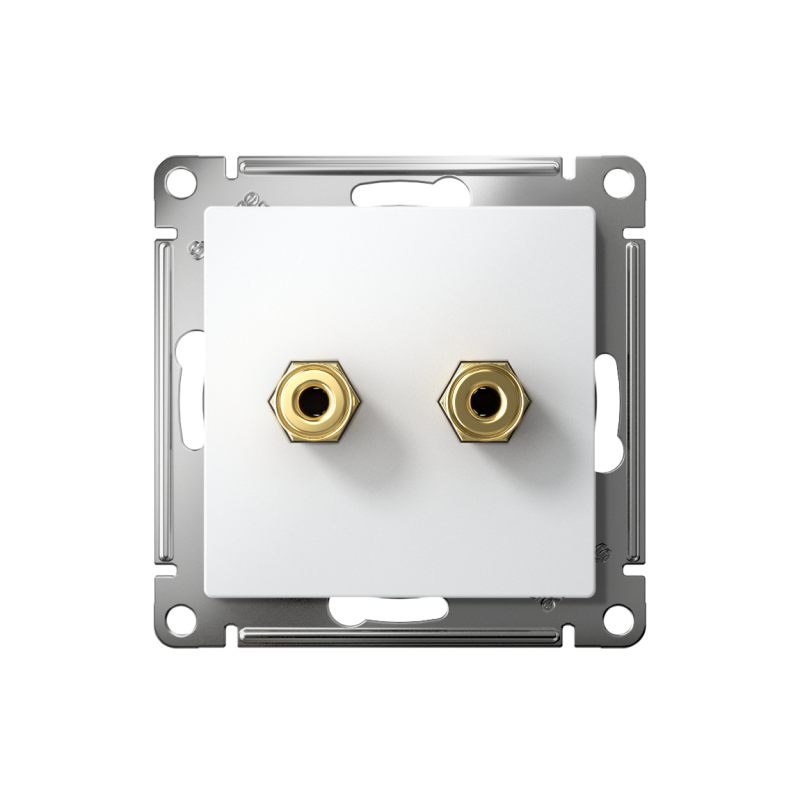 Аудиорозетка ATLASDESIGN двухместная белый