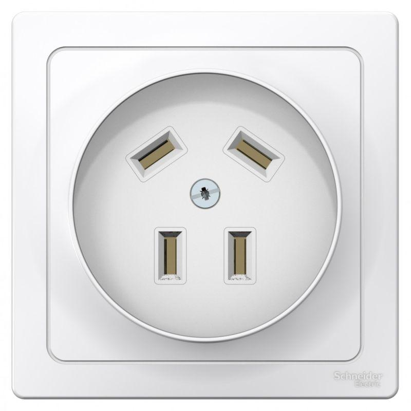 BLANCA скрытой установки розетка силовая 3р+n, 32а, 400в, белый (BLNSR003241)