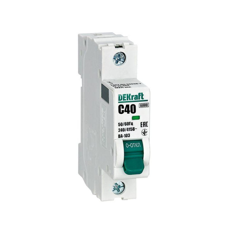 Выключатель автоматический 1Р 40А х-ка C ВА-103 6кА (12277DEK)