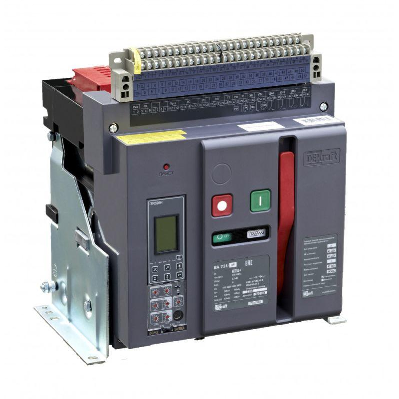 Воздушный авт. выкл. стационарный 3P 2000А 80кА расцепитель Н ВА-731 (27031DEK)